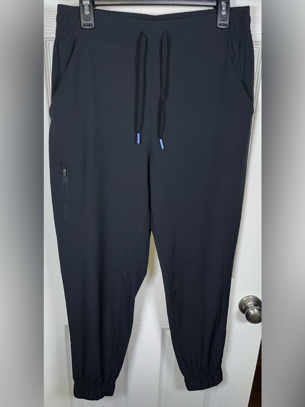 Women’s Eddie Bauer Joggers Size Large L Black Lightweight Zipper Pockets